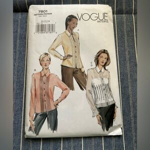 Vogue Patterns 7801 Blouse and Camisole Size 20,22,24 New